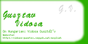 gusztav vidosa business card